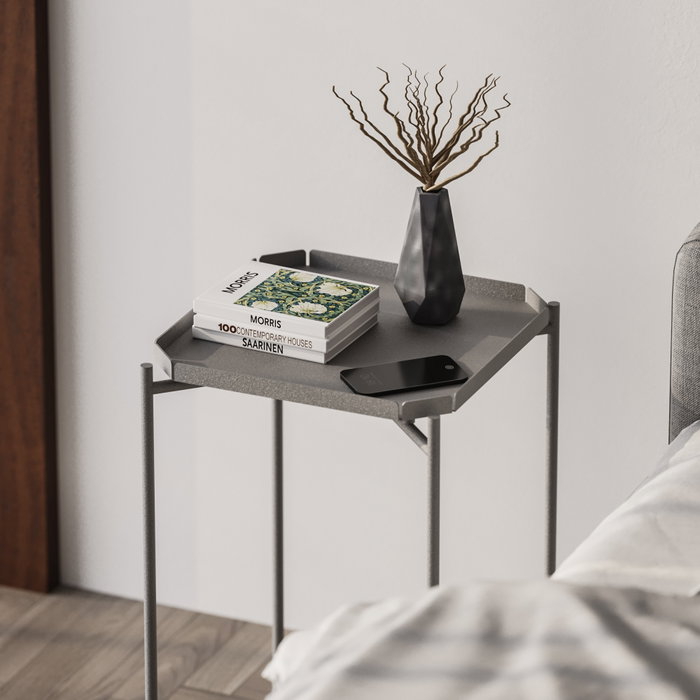 Hanah Home SHB-008-C Mesa de Centro 46x56x46 cm Metal Gris